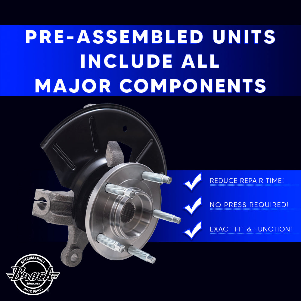 Brock Aftermarket Replacement Front Passenger Right Loaded Steering Knuckle Assembly Compatible with 2001-2004 Ford Escape