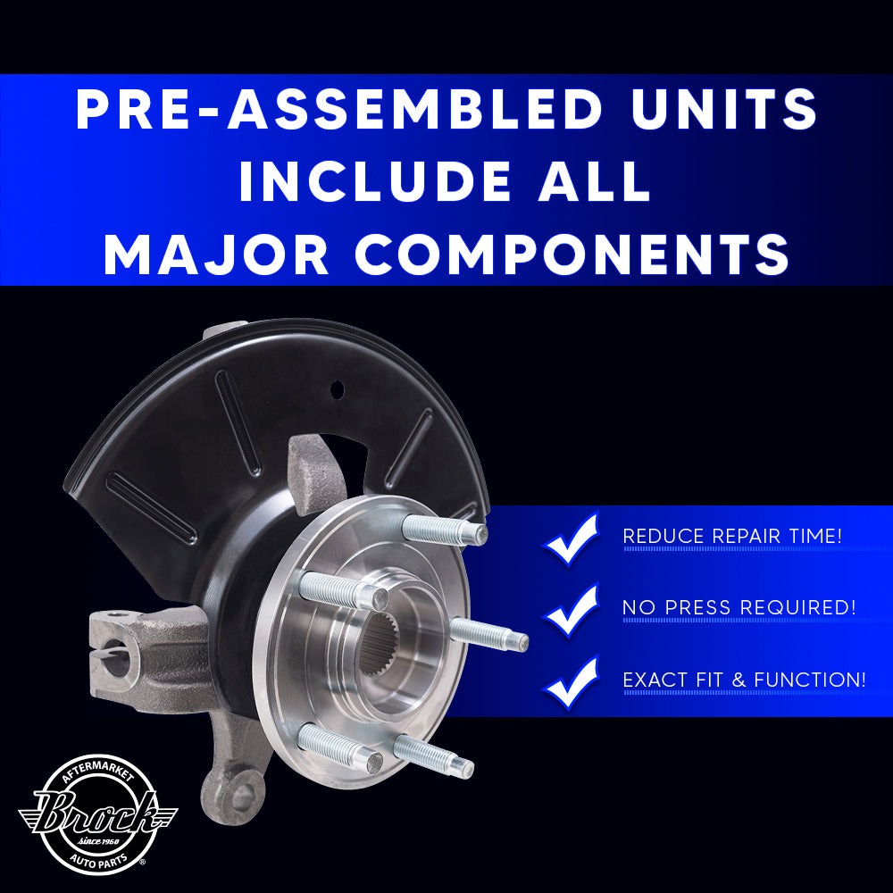 Brock Aftermarket Replacement Front Driver Left Passenger Right Loaded Steering Knuckle Assembly Set Compatible with 2005-2012 Ford Escape