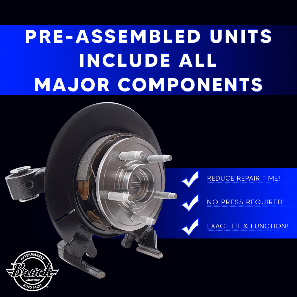 Brock Aftermarket Replacement Rear Passenger Right Loaded Suspension Knuckle Assembly Compatible with 2006-2010 Ford Explorer