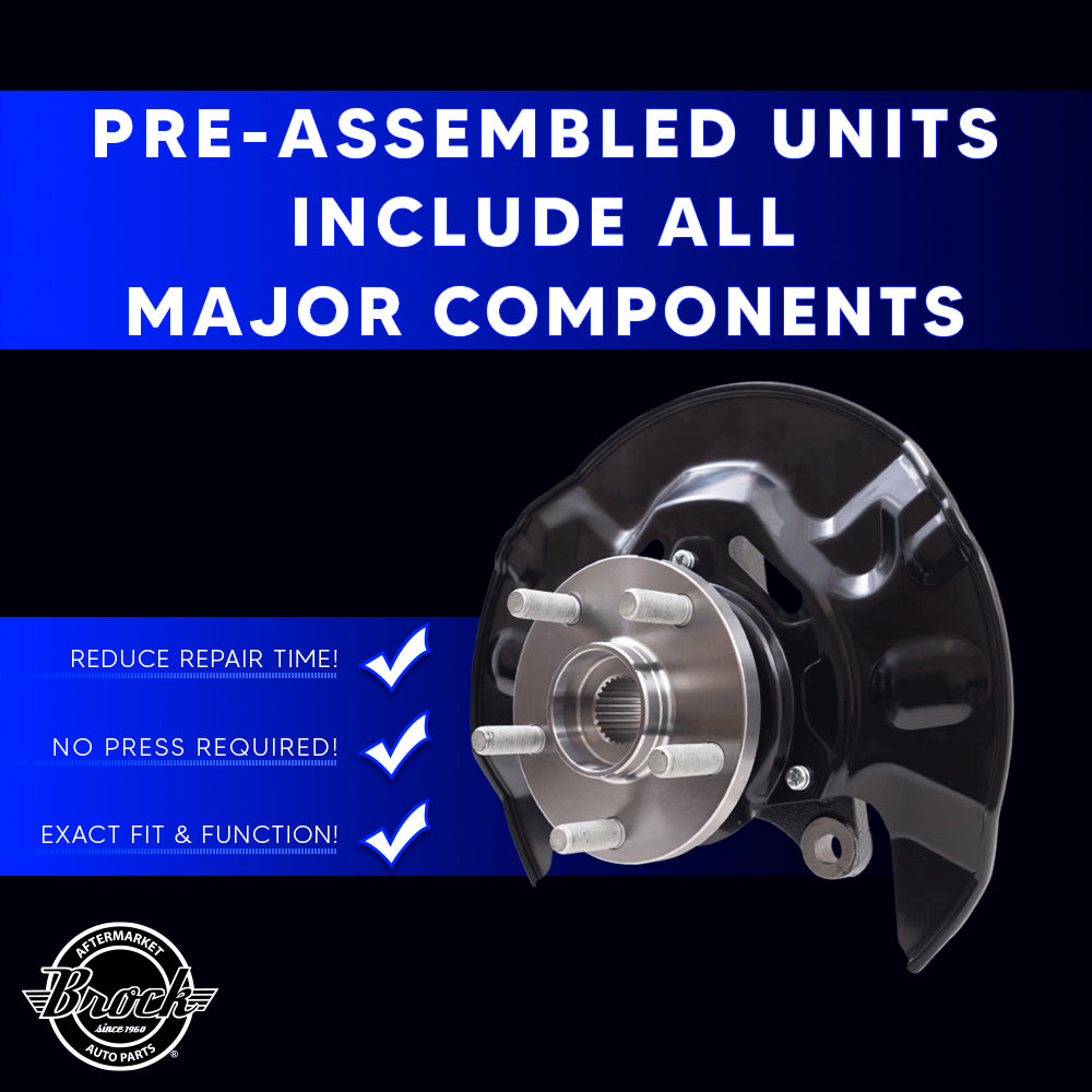 Brock Aftermarket Replacement Front Driver Left Loaded Steering Knuckle Assembly Compatible with 2006-2011 Ford Focus