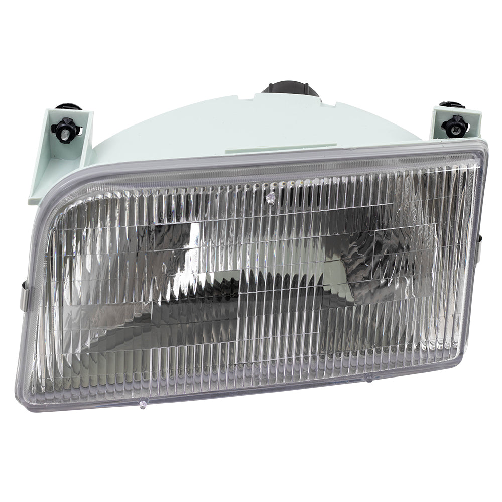 Brock Replacement Drivers Headlight Compatible with 1992-1996 F150 Pickup Truck F2TZ13008B