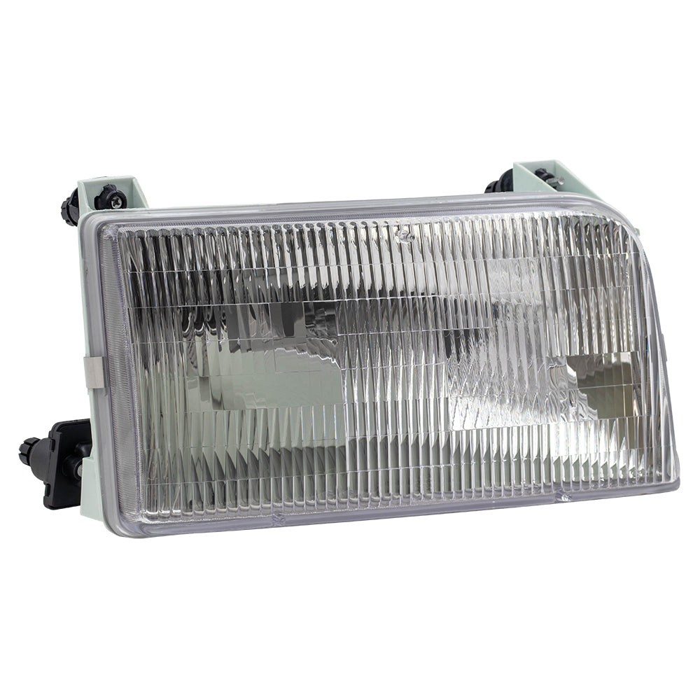 Brock Replacement Passengers Headlight Headlamp Compatible with 1992-1996 F150 Pickup Truck F2TZ13008A