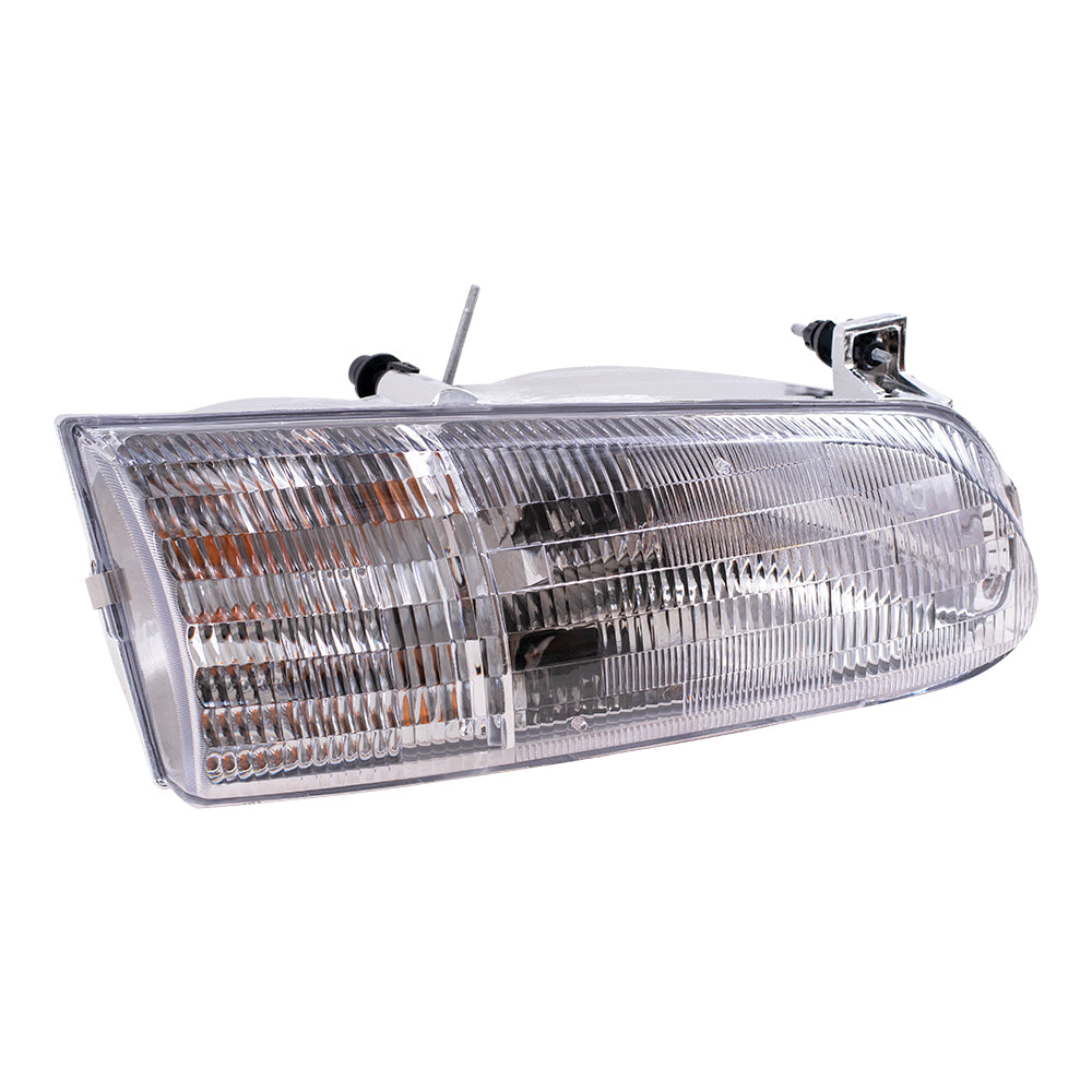 Brock Replacement Passengers Headlight Headlamp Compatible with 1995-1997 Windstar Van F58Z 13008 A