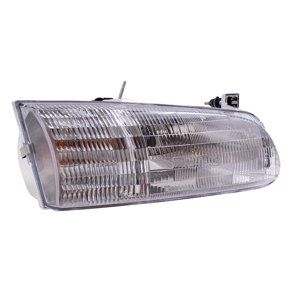 Brock Replacement Passengers Headlight Headlamp Compatible with 1995-1997 Windstar Van F58Z 13008 A