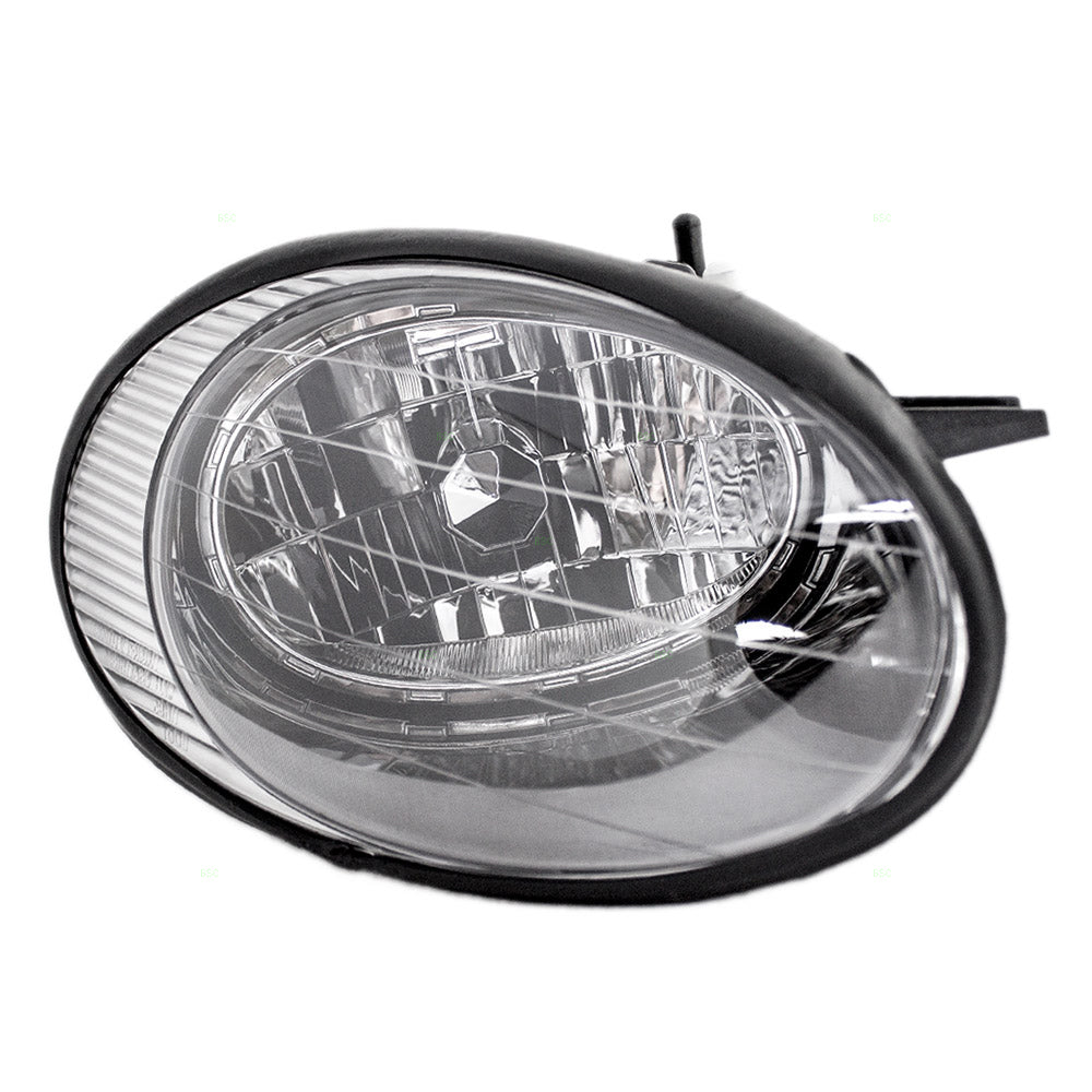 Brock Replacement Passengers Headlight Headlamp with Black Reflector Compatible with Taurus XF1Z 13008 AA