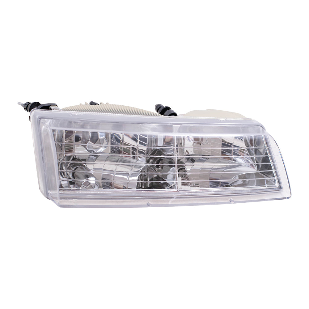 Brock Replacement Passengers Headlight Headlamp Compatible with 1995-1997 Grand Marquis F5MY 13008 A