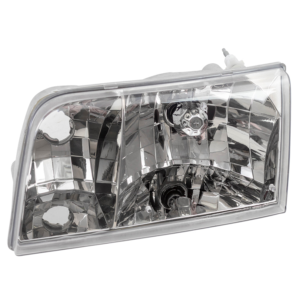 Brock Replacement Drivers Headlight Headlamp Lens Compatible with 1998-2011 Crown Victoria 4W7Z 13008 A