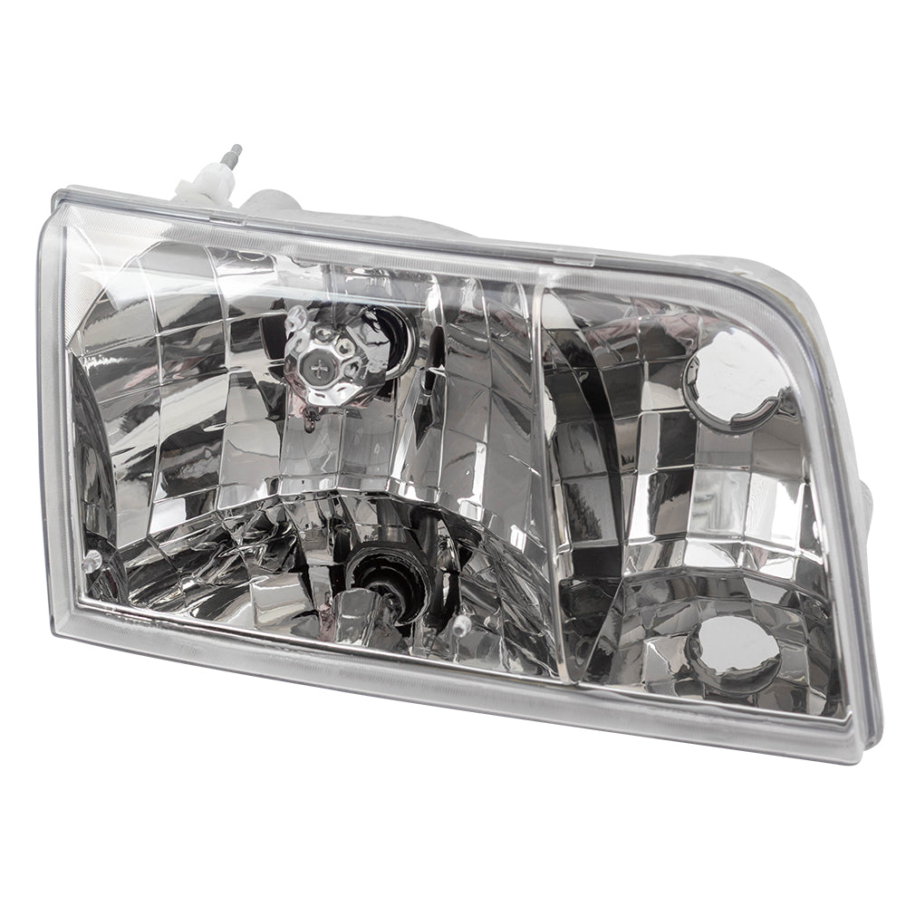 Brock Replacement Passengers Headlight Headlamp Lens Compatible with 1998-2011 Crown Victoria 4W7Z 13008 B