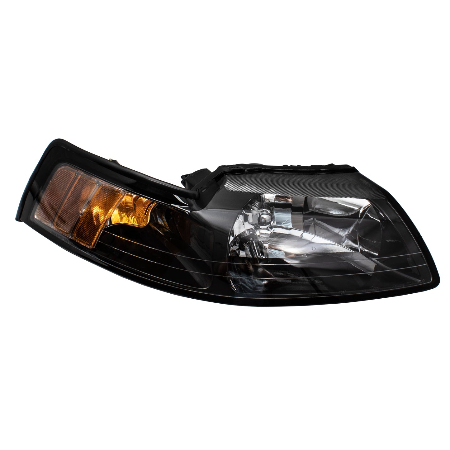 Brock Replacement Passengers Halogen Headlight with Smoked Lens with Black Bezel Compatible with 1999-2004 Mustang 3R3Z 13008 CA