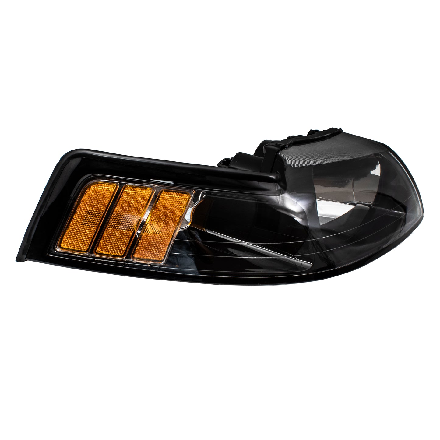 Brock Replacement Passengers Halogen Headlight with Smoked Lens with Black Bezel Compatible with 1999-2004 Mustang 3R3Z 13008 CA