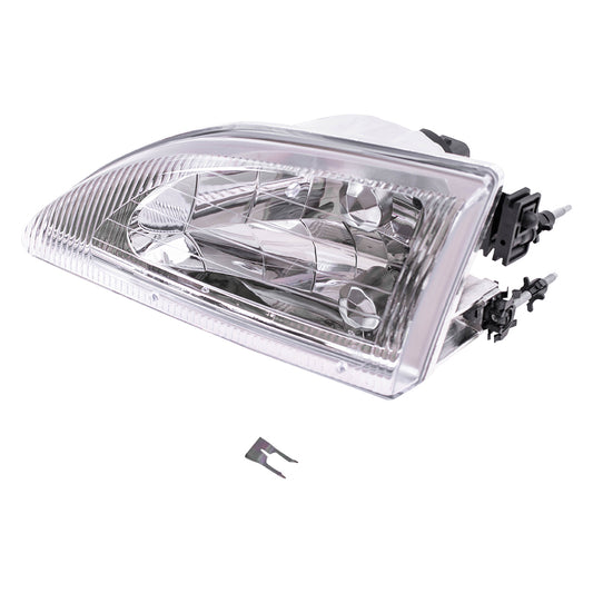 Brock Replacement Drivers Headlight Headlamp with Smooth Lens Compatible with 1994-1998 Mustang F4ZZ 13008 D