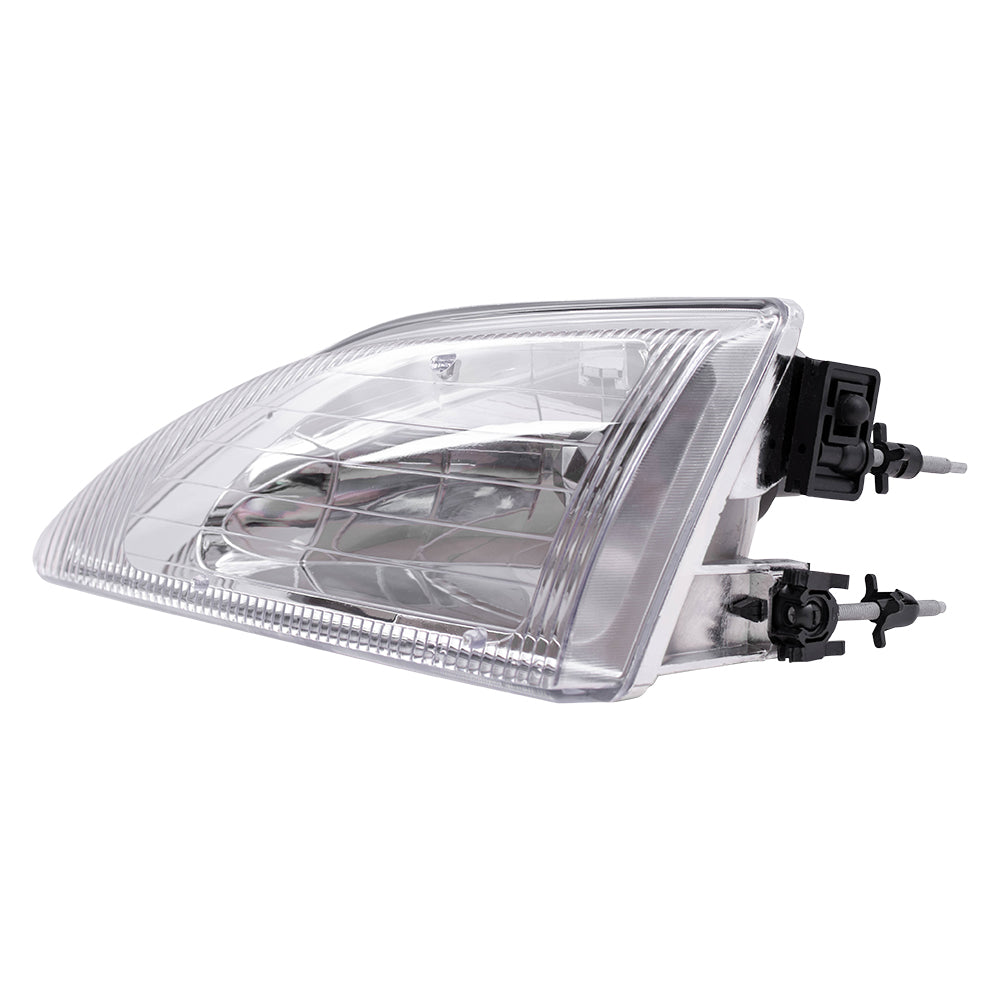 Brock Replacement Drivers Headlight Headlamp with Smooth Lens Compatible with 1994-1998 Mustang F4ZZ 13008 D