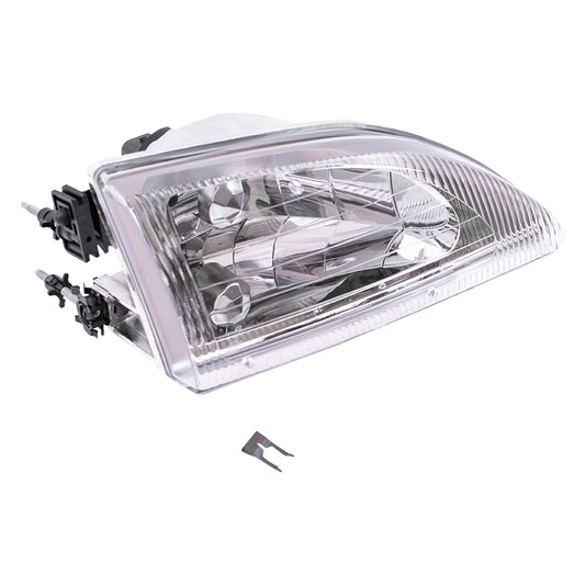 Brock Replacement Passengers Headlight Headlamp with Smooth Lens Compatible with 1994-1998 Mustang F4ZZ 13008 C