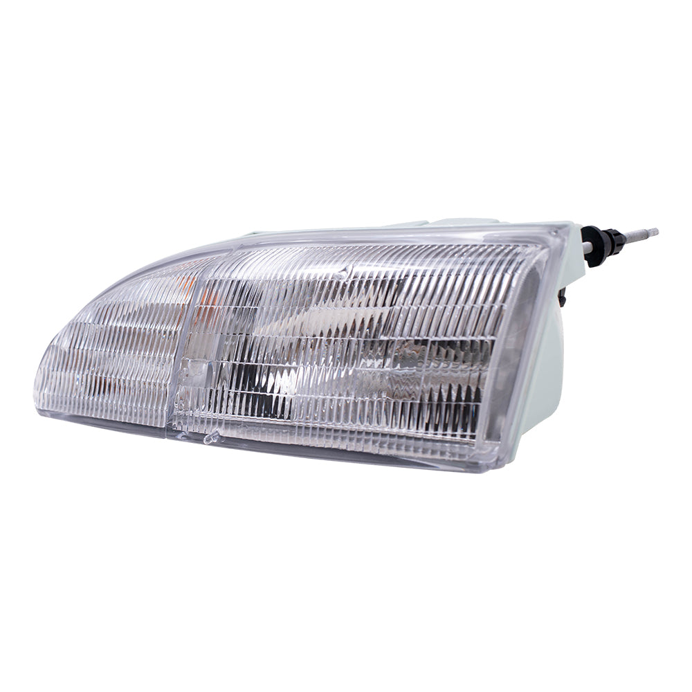 Brock Replacement Drivers Headlight Headlamp Compatible with 1994-1995 Thunderbird F4SZ13008B