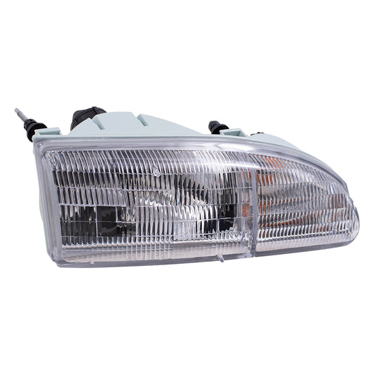 Brock Replacement Passengers Headlight Headlamp Compatible with 1994-1995 Thunderbird F4SZ13008A