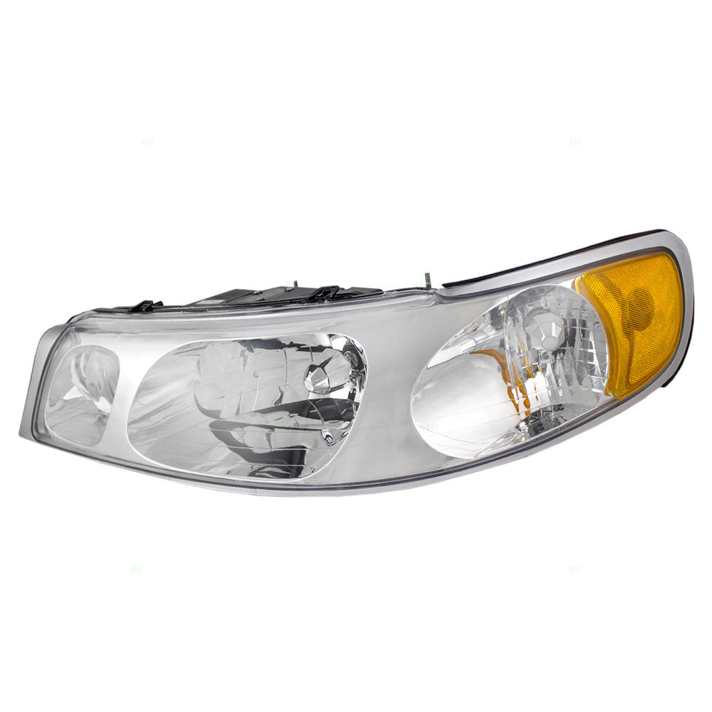 Brock Replacement Drivers Headlight Headlamp Compatible with 1998-2002 Town Car 1W1Z 13008 CA