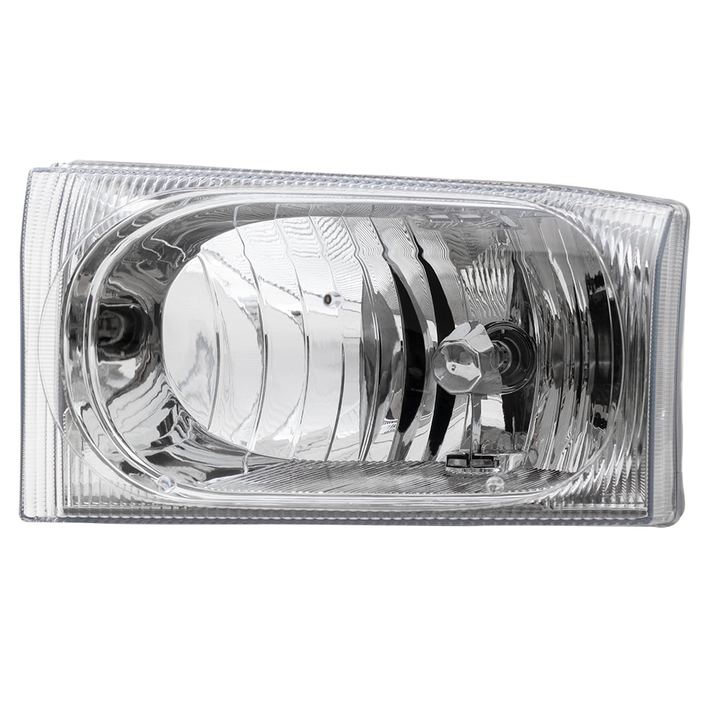 Brock Replacement Drivers Composite Headlight Headlamp Compatible with 1999-2004 Super Duty Pickup Truck 2C3Z 13008 AB