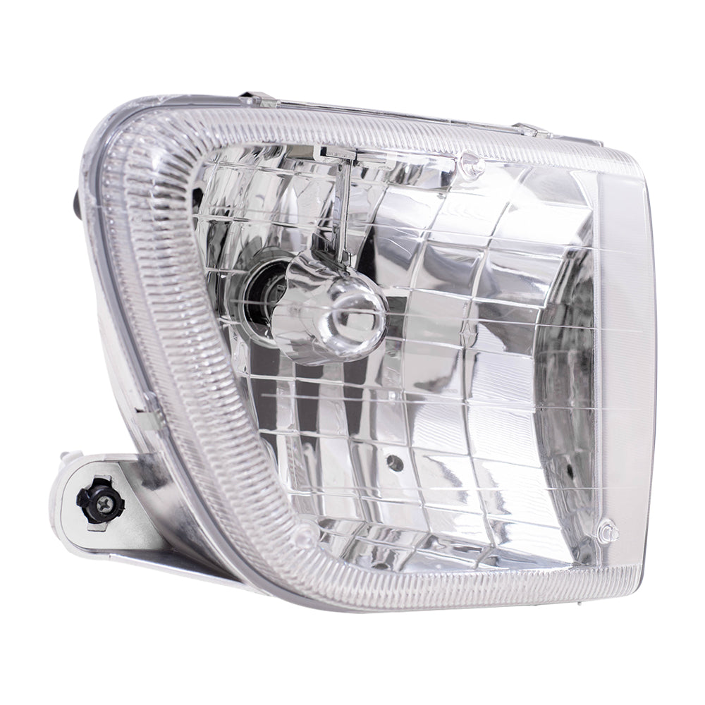 Brock Aftermarket Replacement Driver Left Halogen Headlight Assembly Compatible with 1998-2001 Mercury Mountaineer