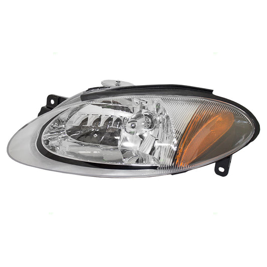 Brock Replacement Drivers Halogen Combination Headlight Headlamp Compatible with 98-03 Escort ZX2 Coupe XS4Z13008DA