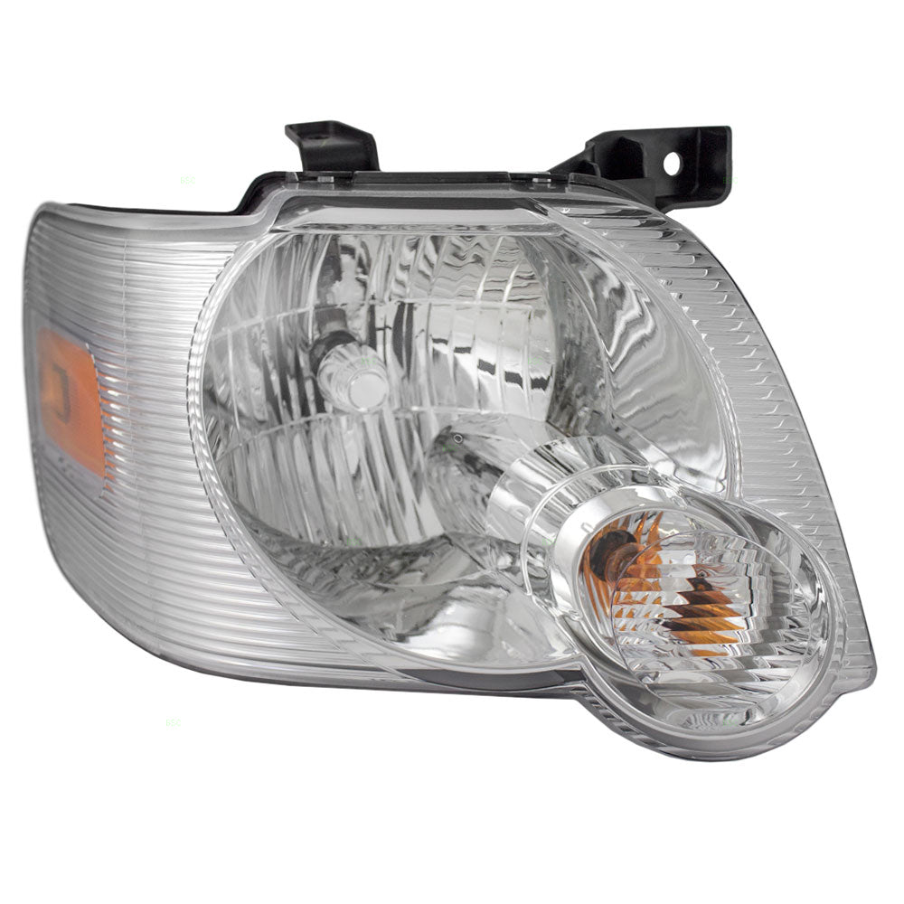 Brock Aftermarket Replacement Passenger Right Halogen Combination Headlight Assembly With Clear Lens Compatible With 2006-2010 Ford Explorer