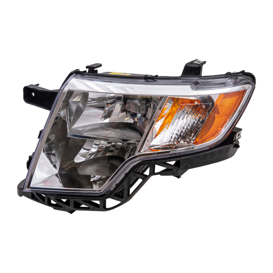 Brock Aftermarket Replacement Driver Left Halogen Combination Headlight Assembly Compatible With 2007-2010 Ford Edge