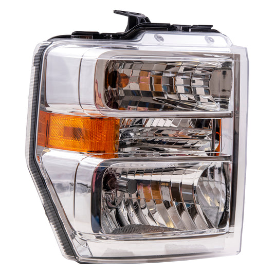 Brock Replacement Passengers Aero Style Combination Headlight Compatible with 08-19 Econoline E-Series Van AC2Z13008C FO2503249