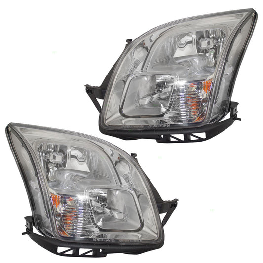 Brock Aftermarket Replacement Driver Left Passenger Right Halogen Combination Headlight Assembly Set Compatible With 2006-2009 Ford Fusion