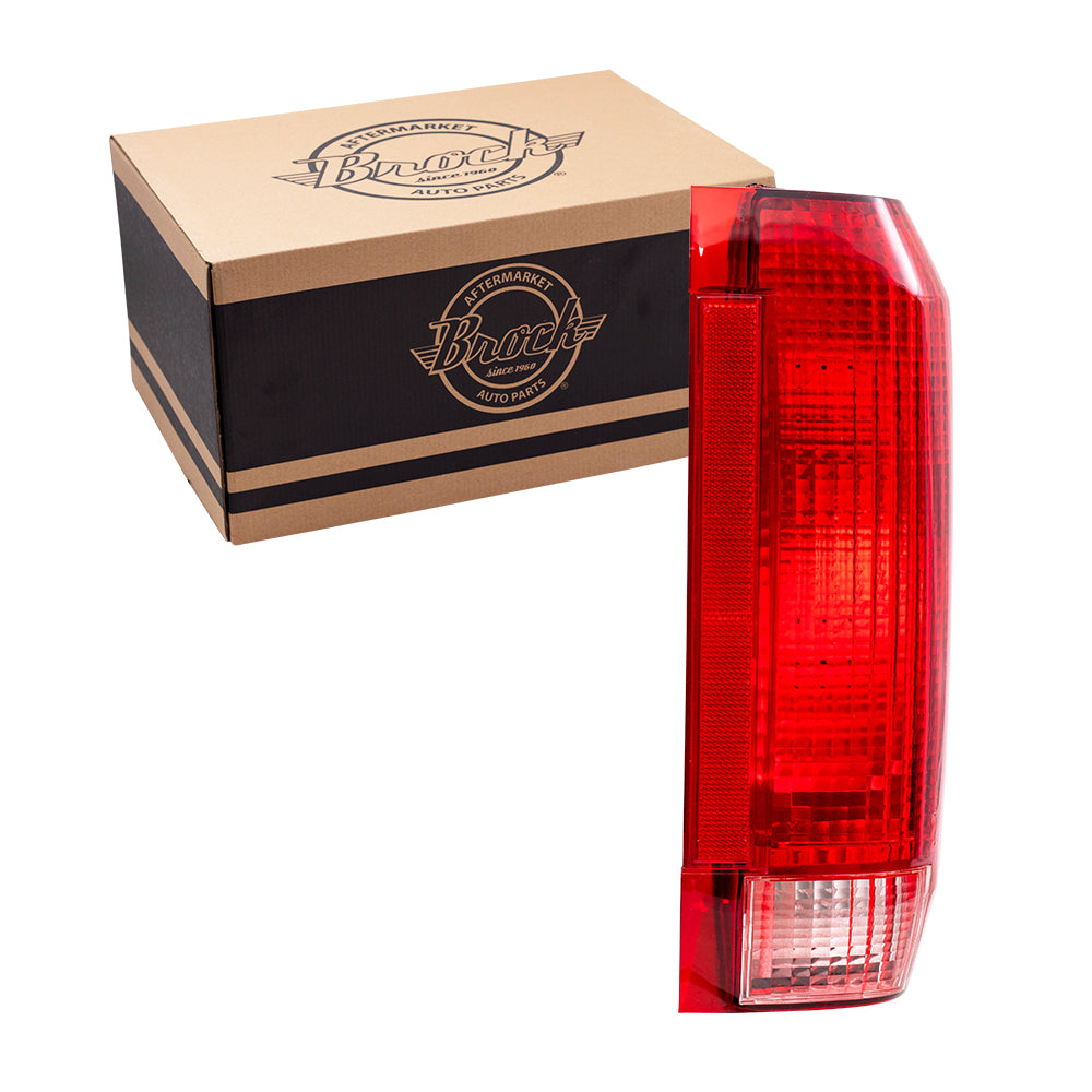 Brock Aftermarket Replacement Passenger Right Tail Light Unit Compatible With 1990-1996 Ford F-150 Styleside Built From 10/1989