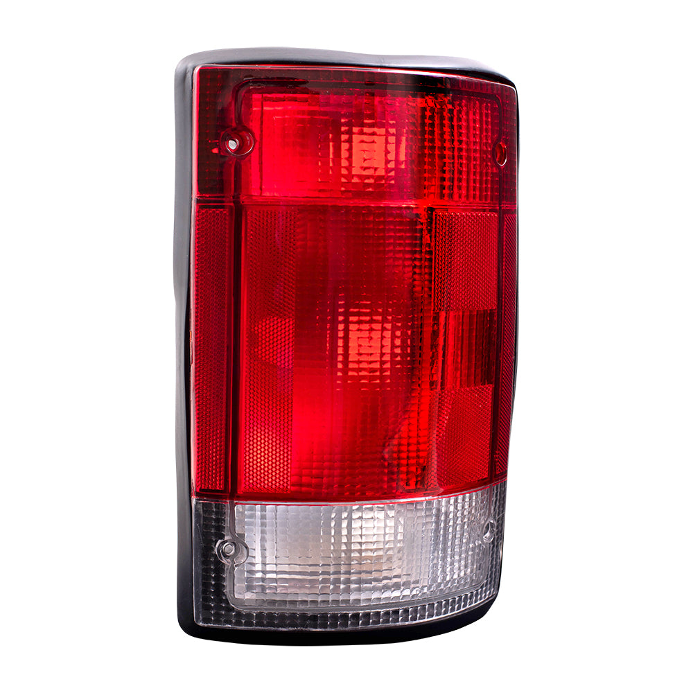 Brock Replacement Driver and Passenger Taillights Tail Lamps Compatible with 95-03 Van SUV F5UZ13405A F5UZ13404A