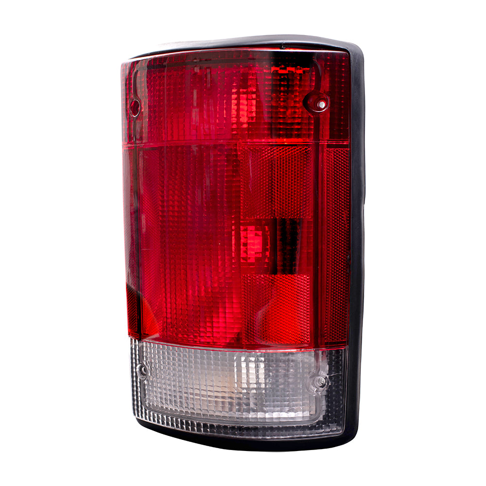 Brock Replacement Driver and Passenger Taillights Tail Lamps Compatible with 95-03 Van SUV F5UZ13405A F5UZ13404A