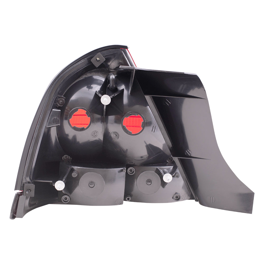 Brock Replacement Driver and Passenger Taillights with Black Trim Compatible with 1999-2011 Crown Victoria 8W7Z13405A 8W7Z13404A