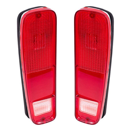 Brock Replacement Driver and Passenger Taillight Tail Lamp Compatible with 1973-1979 F100 F250 F250 Styleside Pickup Truck D4TZ13405A D4TZ13404A