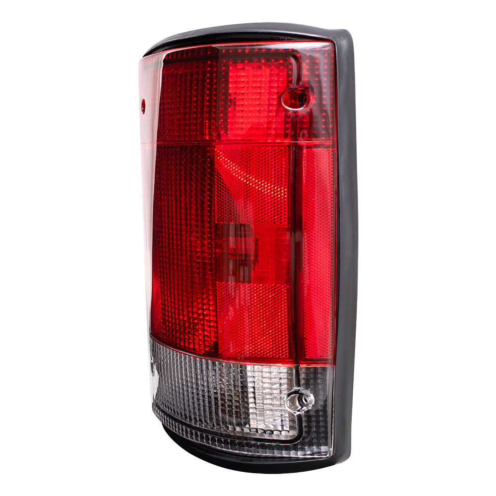 Brock Replacement Driver and Passenger Taillights Tail Lamps Compatible with 2004-2014 E150 E250 E350 E450 Van 5C2Z13405AA 5C2Z13404AA