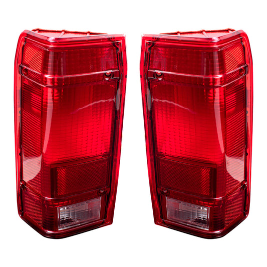 Brock Replacement Driver and Passenger Taillights Tail Lamps Compatible with 1983-1990 Ranger Pickup Truck E9TZ13405A E9TZ13404A