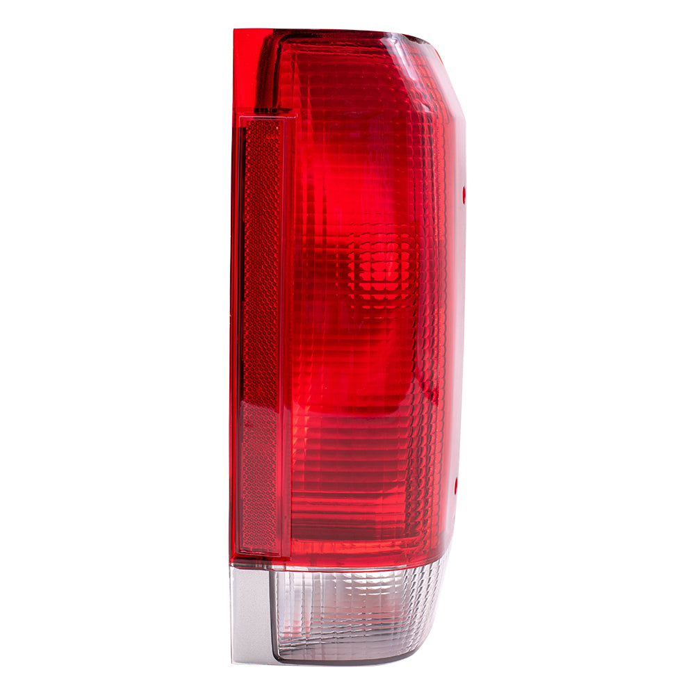 Brock Replacement Driver and Passenger Taillights Tail Lamps Compatible with 1987-1989 F-Series Styleside Pickup Truck Bronco E7TZ13405A E7TZ13404A