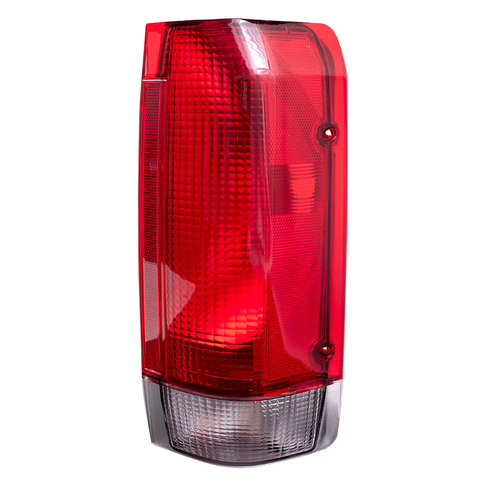 Brock Replacement Driver and Passenger Taillights Tail Lamps Compatible with 1987-1989 F-Series Styleside Pickup Truck Bronco E7TZ13405A E7TZ13404A