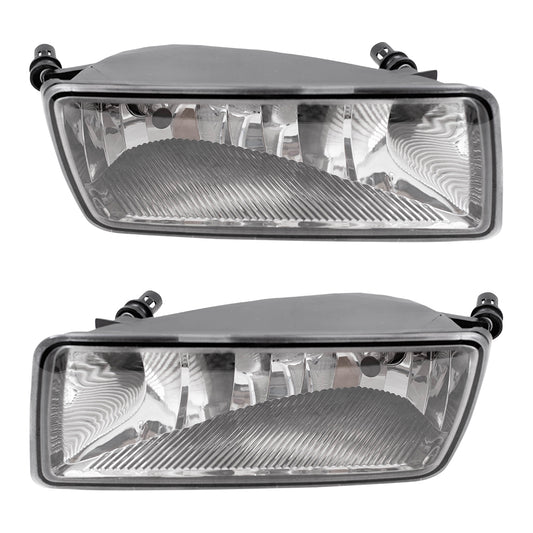 Brock Replacement Driver and Passenger Fog Lights Clear Rectangular Lens Compatible with 06-10 Explorer & 08-10 Explorer Sport Trac Pickup Truck