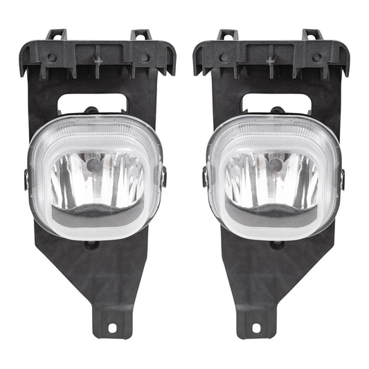 Brock Replacement Driver and Passenger Fog Lights Lamps Compatible with 2005-2007 F250 F350 F450 Super Duty Pickup Truck 2005 Excursion