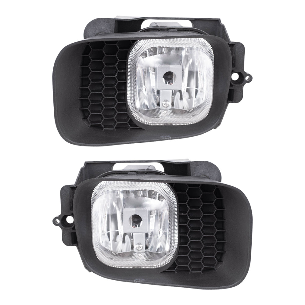 Brock Replacement Driver and Passenger Fog Lights Lamps Compatible with 2004-2005 Ranger Pickup Truck 4L5Z 15200 BB 4L5Z 15200 BA