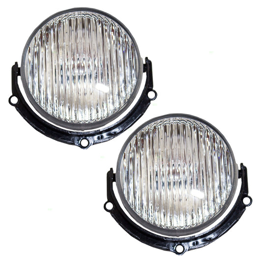 Brock Replacement Pair of Fog Lights Lamps Compatible with 1999-2001 Mustang XR3Z 15200 CA