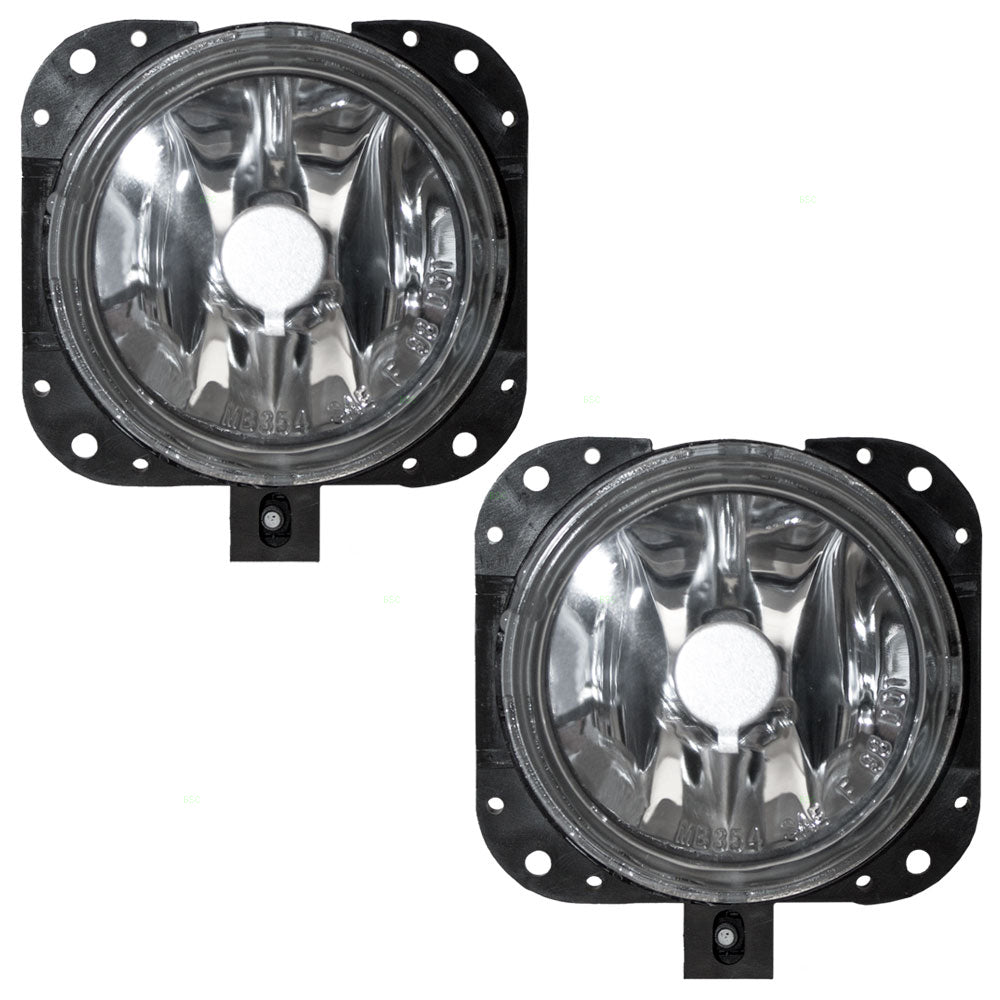 Brock Replacement Pair of Fog Lights Lamps Compatible with 2004-2005 Taurus Sable 3W3Z 15200 AB