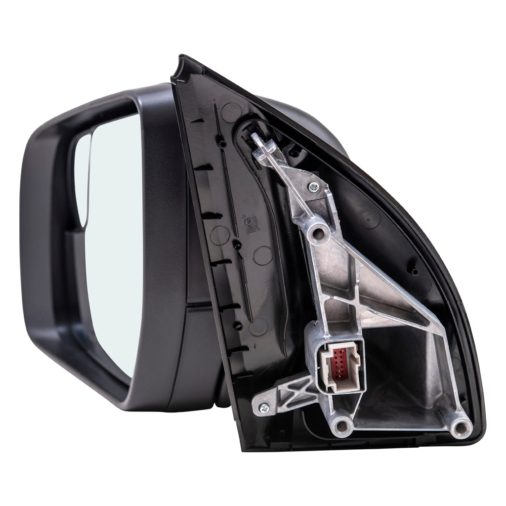 Brock Aftermarket Replacement Driver Left Power Mirror Paint to Match Black with Spotter Glass-Manual Fold without Heat-Blind Spot Detection Compatible with 2019-2021 Ford Ranger