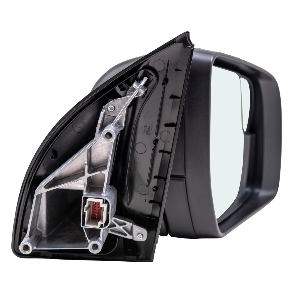 Brock Aftermarket Replacement Passenger Right Power Mirror Paint to Match Black with Spotter Glass-Manual Fold without Heat-Blind Spot Detection Compatible with 2019-2021 Ford Ranger