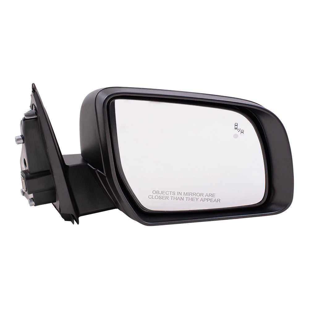 Brock Replacement Passenger Side Power Mirror Paint to Match Black with Power Fold and Blind Spot Detection without Heat or Signal Compatible with 2019-2021 Ranger