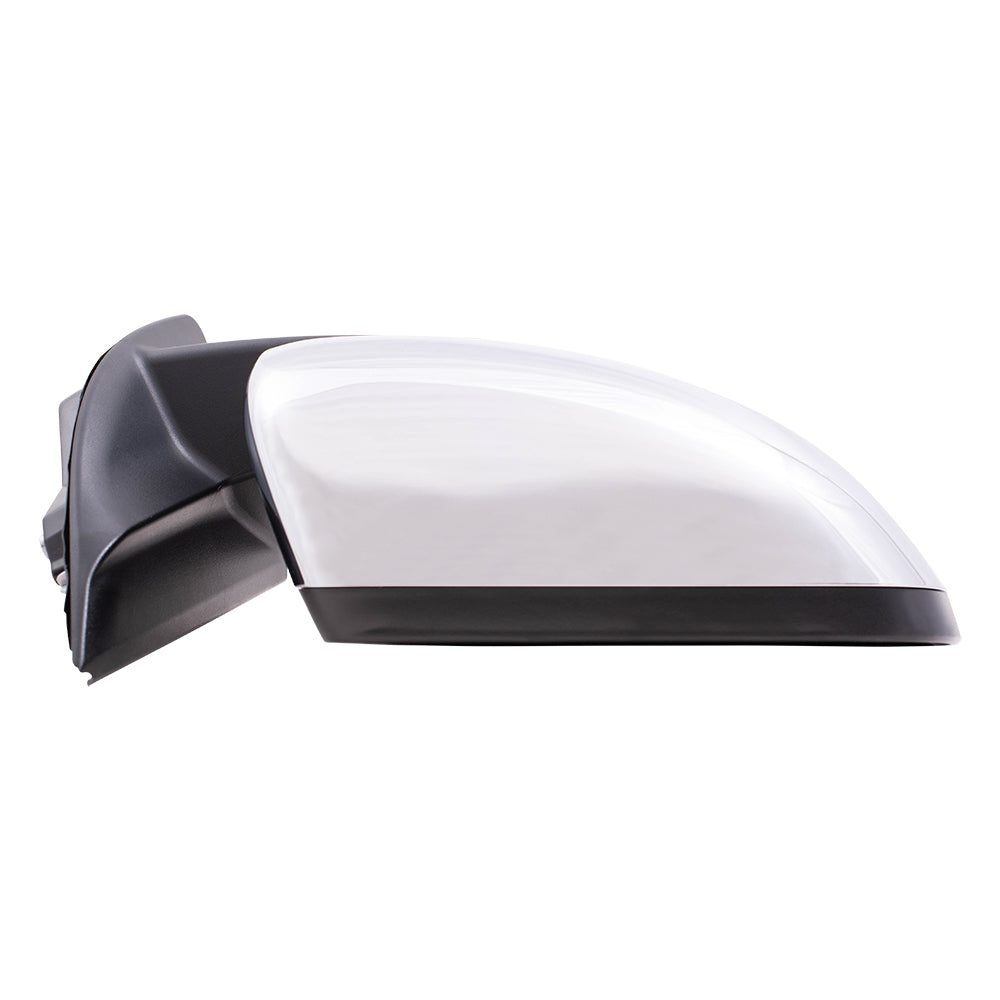 Brock Replacement Driver and Passenger Side Power Mirrors with Chrome Finish, Power Fold and Blind Spot Detection without Heat or Signal Compatible with 2019-2021 Ranger