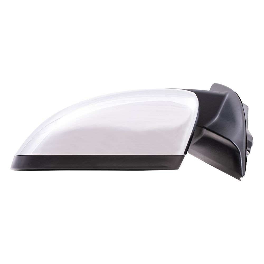 Brock Replacement Driver Side Power Mirror with Chrome Finish, Power Fold and Blind Spot Detection without Heat or Signal Compatible with 2019-2021 Ranger