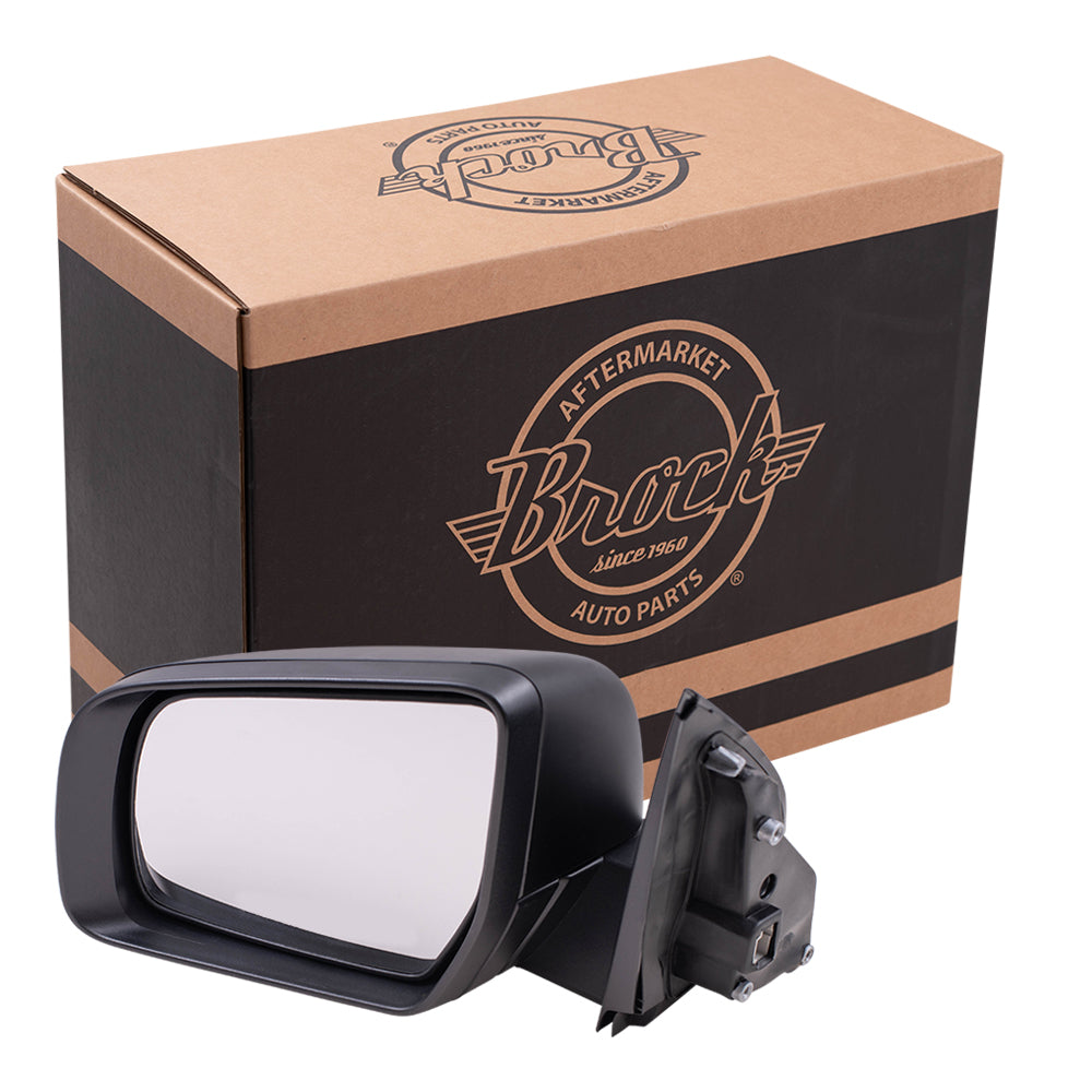 Brock Replacement Driver Side OEM Substitute Power Mirror Paint to Match Black without Heat or Spotter Glass Compatible with 2019-2021 Ranger