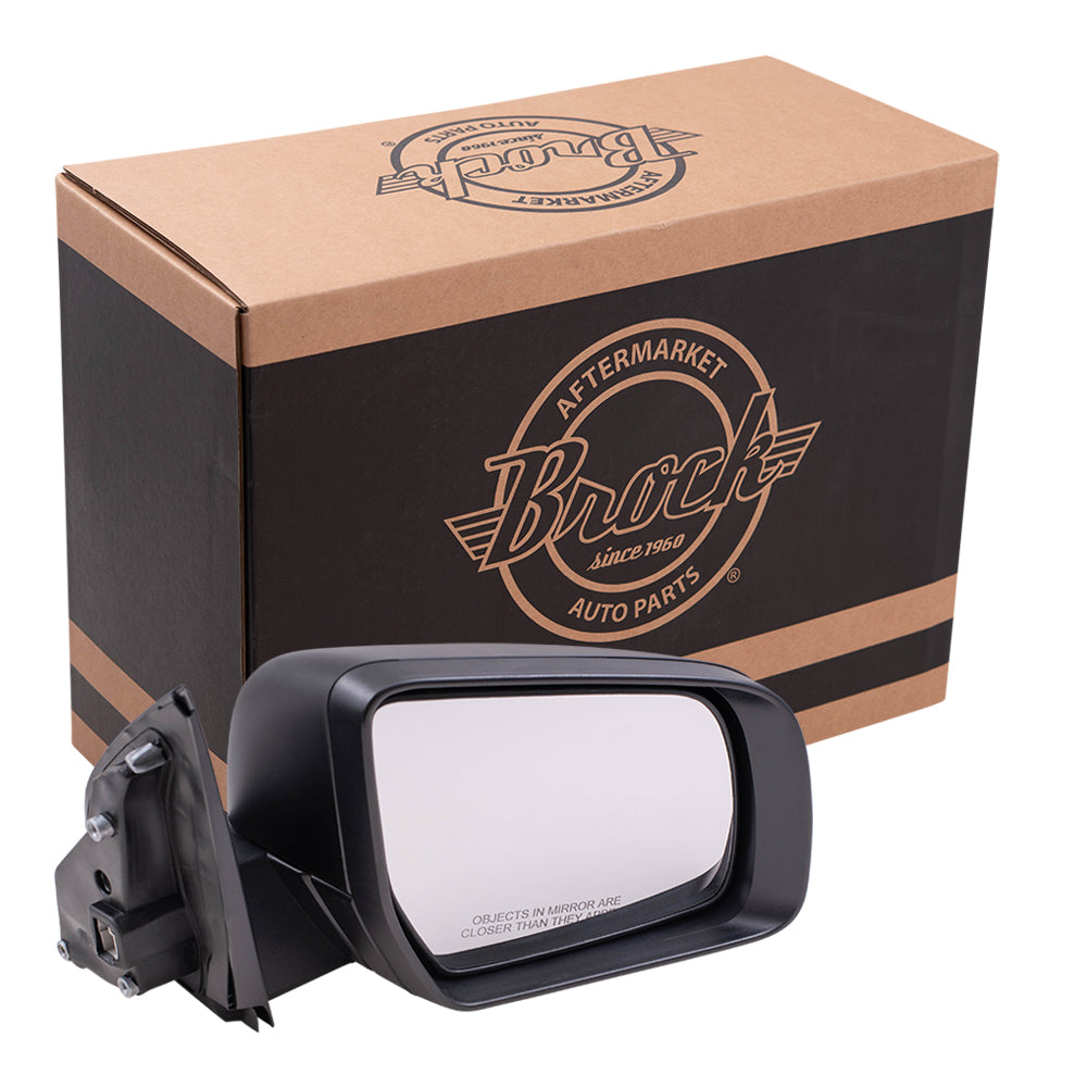 Brock Replacement Passenger Side OEM Substitute Power Mirror Paint to Match Black without Heat or Spotter Glass Compatible with 2019-2021 Ranger