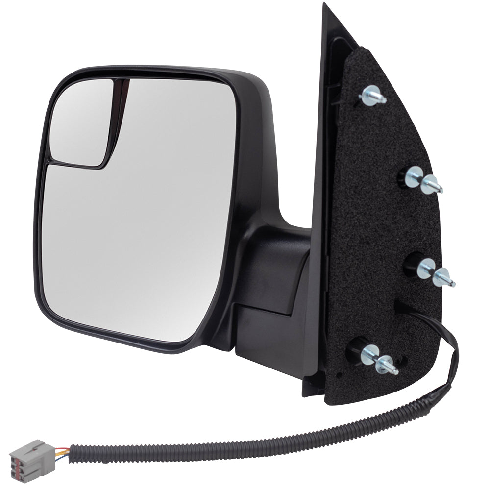 Drivers Power Side View Mirror with Spotter Glass Sail Type Replacement for 2009-2014 E-Series Van AC2Z 17683 AA