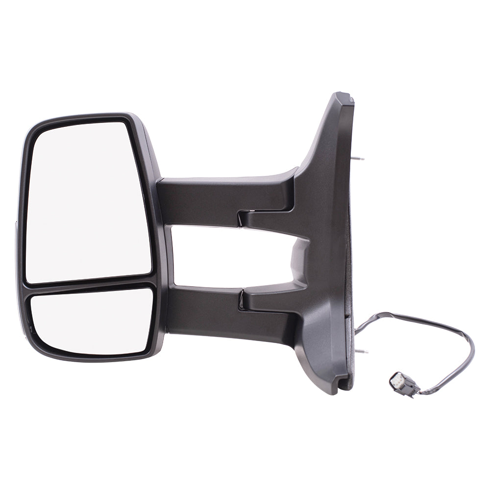 Replacement Set Driver and Passenger Side Door Power Mirrors with Dual Long Arms Compatible with 2015-2019 Transit Van with Low Roof